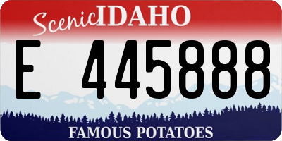 ID license plate E445888