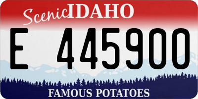 ID license plate E445900