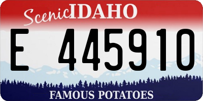 ID license plate E445910