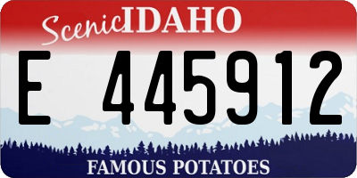 ID license plate E445912