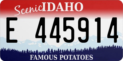 ID license plate E445914