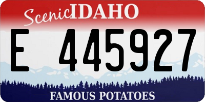 ID license plate E445927