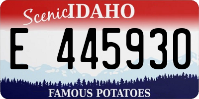 ID license plate E445930