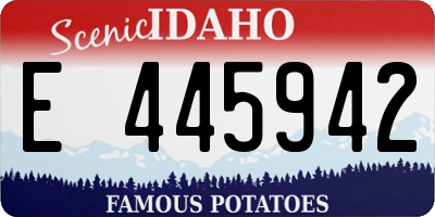 ID license plate E445942