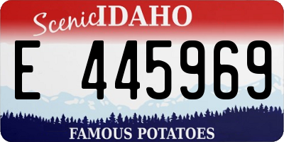 ID license plate E445969