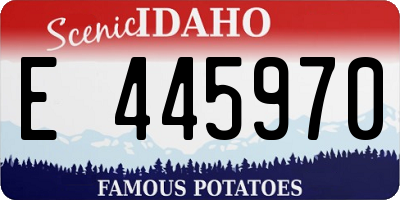 ID license plate E445970