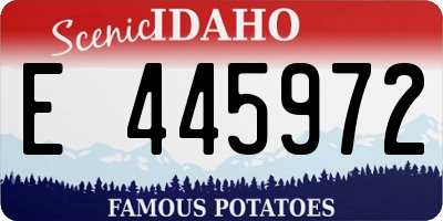 ID license plate E445972