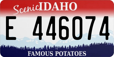 ID license plate E446074