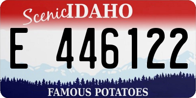 ID license plate E446122