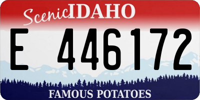 ID license plate E446172