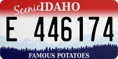 ID license plate E446174