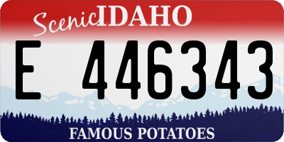 ID license plate E446343