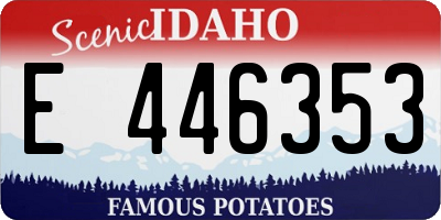 ID license plate E446353