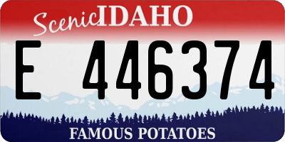 ID license plate E446374