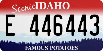 ID license plate E446443