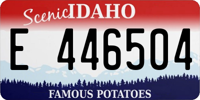 ID license plate E446504