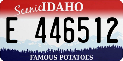 ID license plate E446512