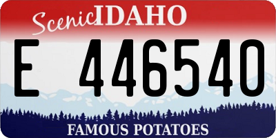 ID license plate E446540