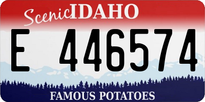 ID license plate E446574