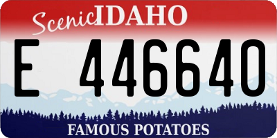 ID license plate E446640