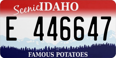 ID license plate E446647