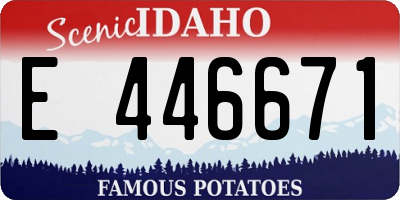ID license plate E446671