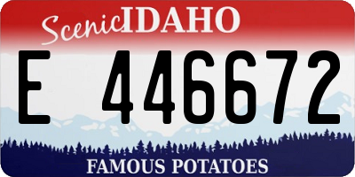 ID license plate E446672