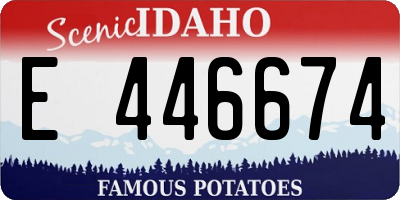 ID license plate E446674