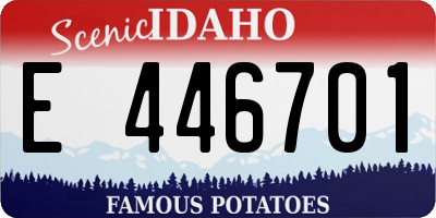 ID license plate E446701