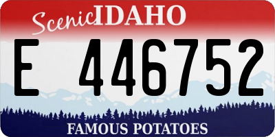 ID license plate E446752