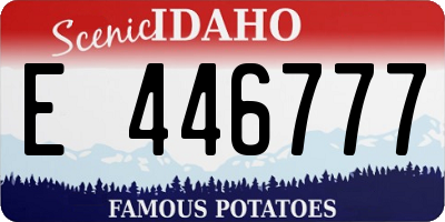ID license plate E446777