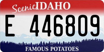 ID license plate E446809