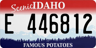 ID license plate E446812