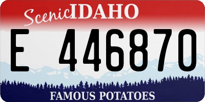 ID license plate E446870