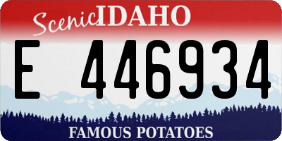 ID license plate E446934
