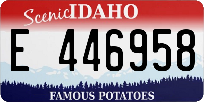 ID license plate E446958