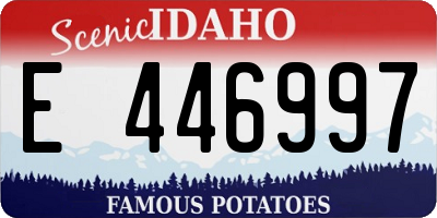 ID license plate E446997