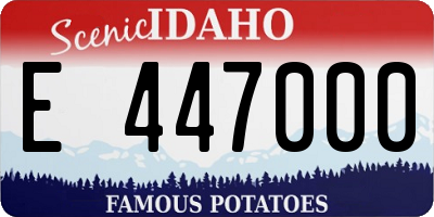 ID license plate E447000