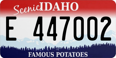 ID license plate E447002