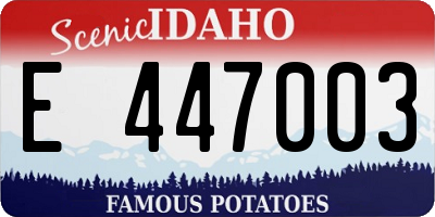 ID license plate E447003