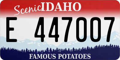 ID license plate E447007