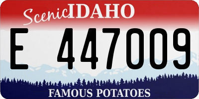 ID license plate E447009