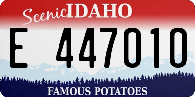 ID license plate E447010