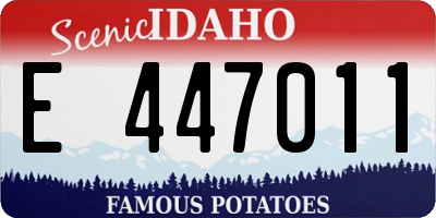 ID license plate E447011