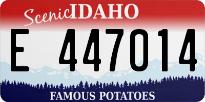 ID license plate E447014