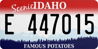 ID license plate E447015