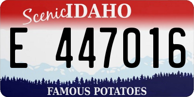 ID license plate E447016