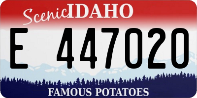 ID license plate E447020