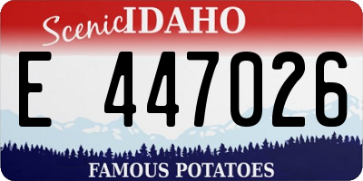 ID license plate E447026