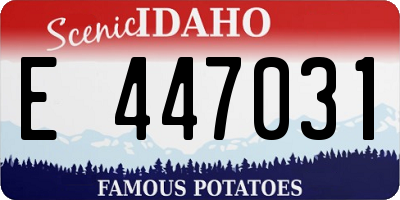 ID license plate E447031